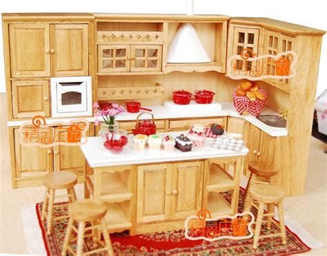 1 12 Doll House Mini Dollhouse Furniture Miniature 8 Piece Set For Kitchen Kitchen Accessories