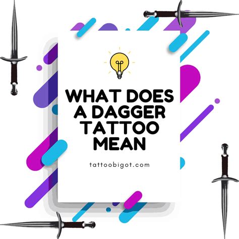 What Does a Dagger Tattoo Mean: Unveiling the Secrets Behind This Edgy Ink - Tattoo Bigot