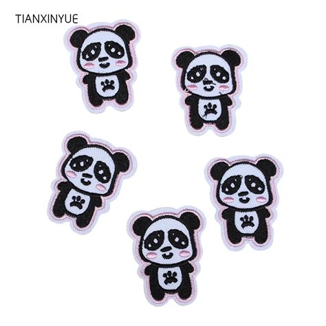 Tianxinyue 20pcs China Panda Embroidered Stripes For Clothing Iron On