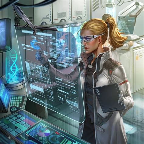 Super Serious Scientist By Macarious Futuristic Technology Cyberpunk