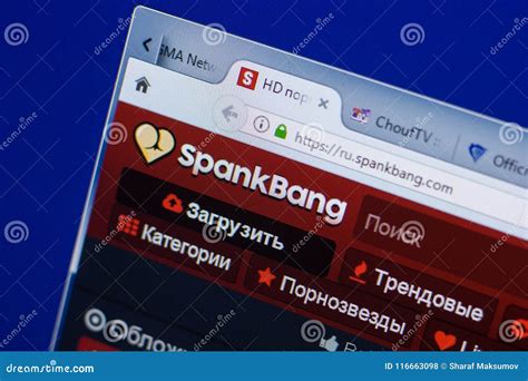 Ryazan Russia May 13 2018 Spankbang Website On The Display Of Pc Url