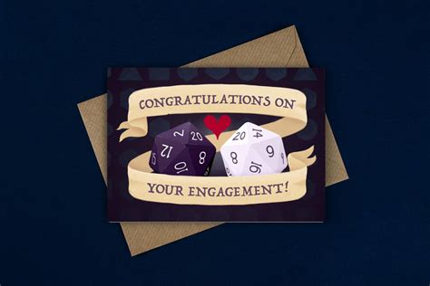 Congratulations On Your Engagement Card Dandd Card Dnd Card Etsy