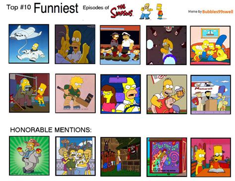 Top 10 Funniest The Simpsons Episodes By Brazilianferalcat On Deviantart