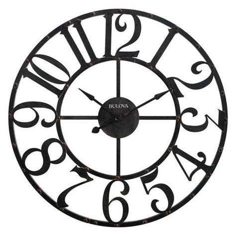 Bulova C4821 Gabriel Clock Industrial Wall Clocks By Virventures