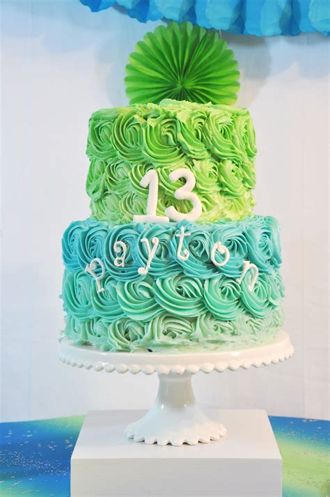 13th birthday party with beautifulevents co blue and green was the theme and included a