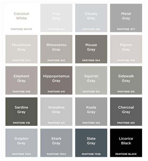 Different Shades Of Gray Paint Colors