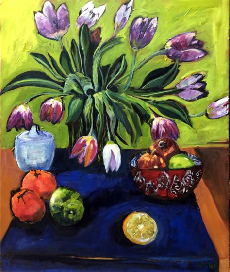 Flowers And Fruit A Still Life Maureen Finck Artist