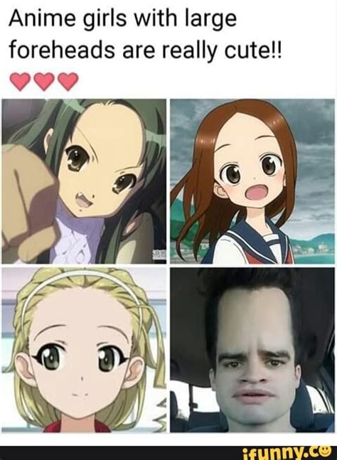 anime girls with large foreheads are really cute ifunny