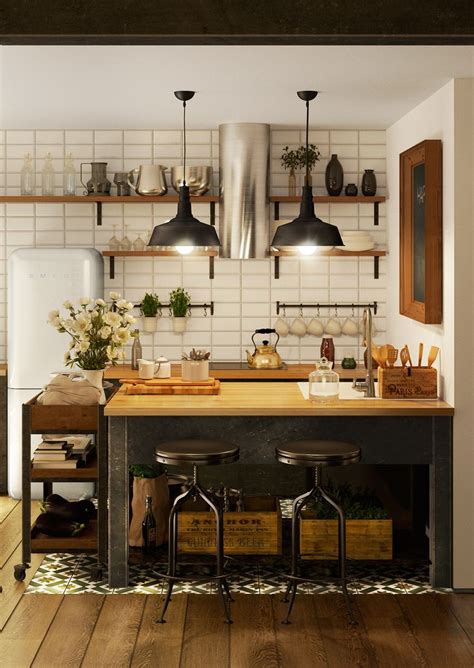 Loft Interior On Behance Home Decor Kitchen Rustic Kitchen Design