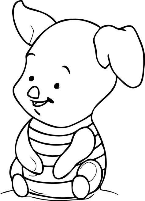 Cute Piglet Coloring Pages Free Svg Coloring