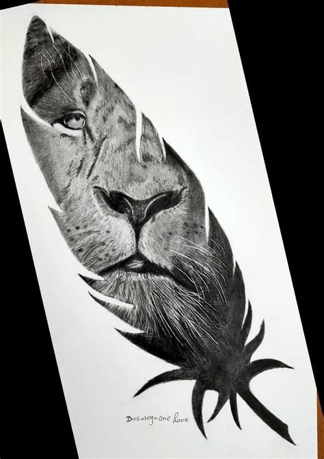 Feather Tattoo Design Lion Tattoo Design Feather Tattoos Tattoo Designs Tatoos Lion Tattoo