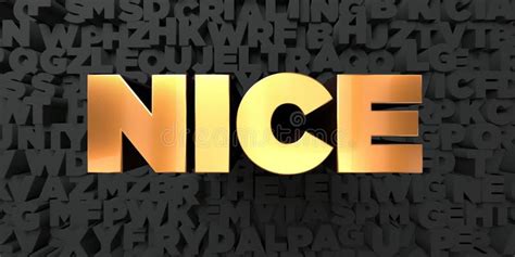 Nice Gold Text On Black Background 3d Rendered Royalty Free Stock