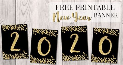 Free Printable Happy New Year Banner Letters Paper Trail Design New
