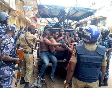 Ugandan Security Forces Briefly Beat Then Detain A Protesters In Kampala Uganda Monday Aug