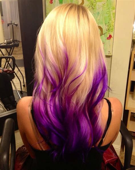 Blonde Purple Ombré Ombre Hair Color Purple Hair Hair Styles