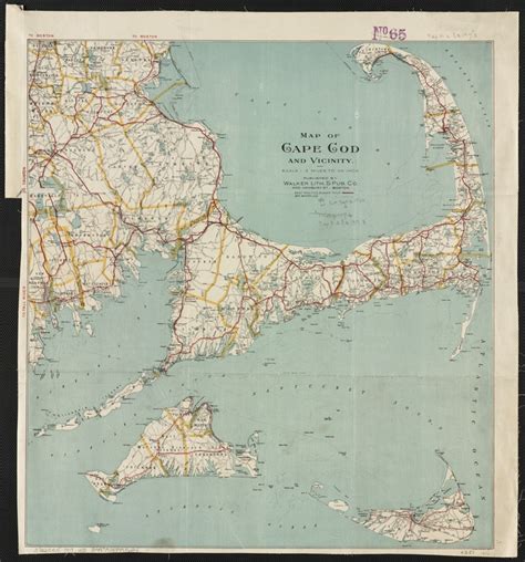 Map Of Cape Cod And Vicinity Norman B Leventhal Map And Education Center