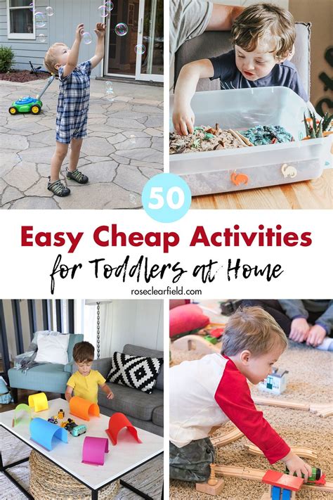 50 Easy Cheap Activities For Toddlers At Home In 2020 Toddler