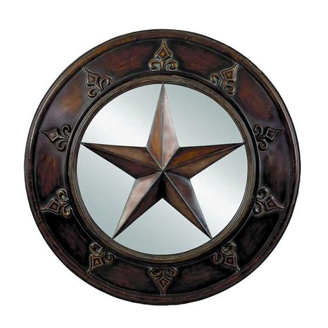 Million Dollar 14 M 75718 Texas Star Round Wall Mirror Rustic Star