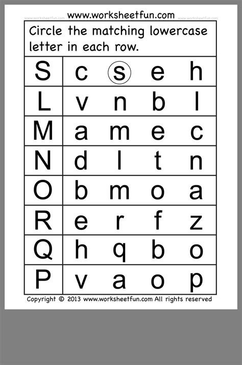 Alphabet Review Worksheets For Preschool