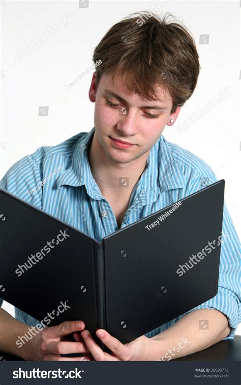 Handsome Teen Boy Reading Book Stock Photo 30695773 Shutterstock