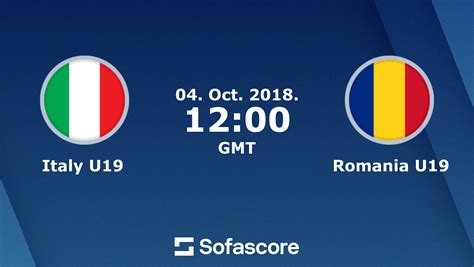 Italy U19 Vs Romania U19 Live Score H2h And Lineups Sofascore