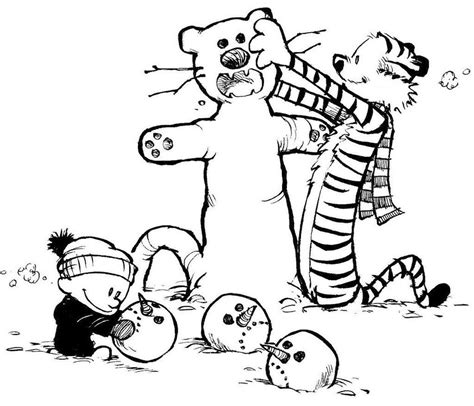 Printable Calvin And Hobbes Coloring Pages Moniquetemcpherson