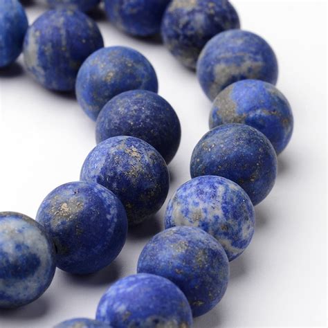Lapis Lazuli Beads Grade A Matte Blue Round Natural Etsy