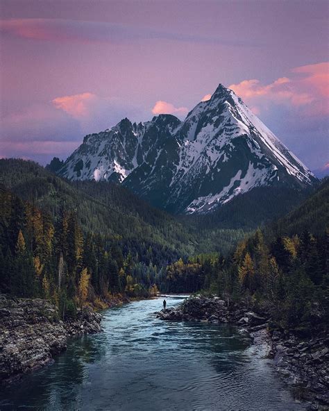 Valley River Mountain Landscape Nature Water Rock Mountains