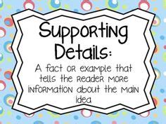 The 5 types of supporting details facts and statistics 2. Main Idea & Determining Importance on Pinterest | Main ...