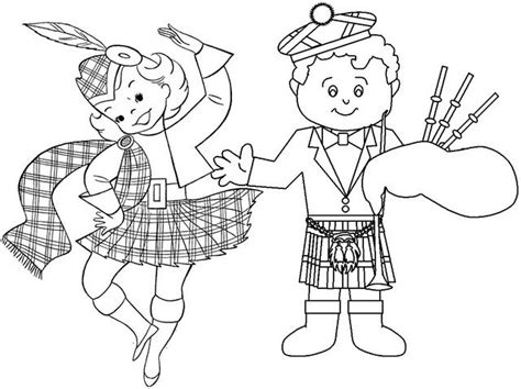 Wild animals coloring pages] 12. cartoon scottish dance coloring page