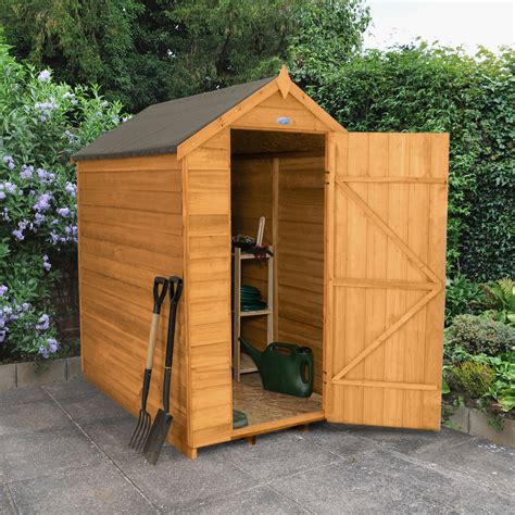 Their sheds section is very impressive and we were happy to see that as well as traditional wooden sheds, they also carry plastic and metal as well. 6X4 Apex Overlap Wooden Shed with Assembly Service Base ...