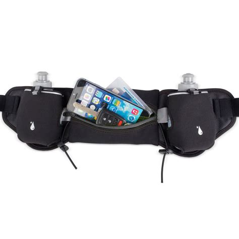 Epicgadget Water Resistant Runners Waist Pack Hydration Running Belt With 2 Water Bottles With