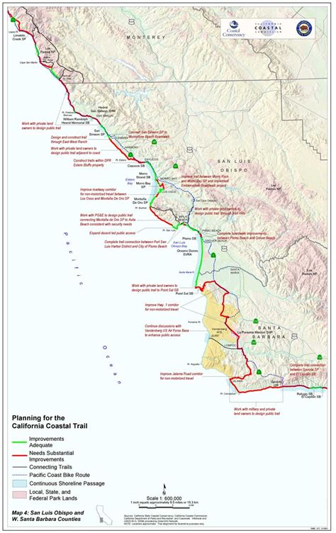 California Coastal Trail Southern California Trail Maps Printable Maps