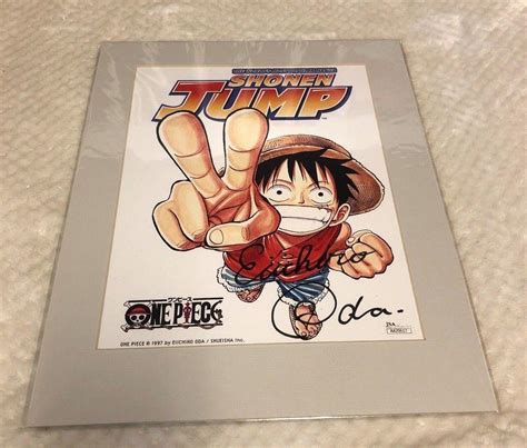 Rare Shonen Jump One Piece Print Autographed By Eiichiro Oda Jsa