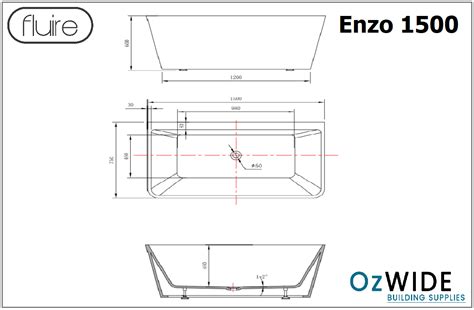 White acrylic kitchen sink drop in for 305 mm. fluire Enzo 1500 mm Back To Wall Freestanding Bath Tub