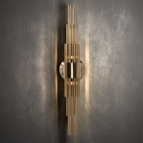 Gold Plated Designer Contemporary Wall Light At Juliettes Interiors