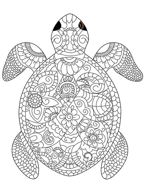 Free Turtle Coloring Pages For Adults Printable To Download Turtle
