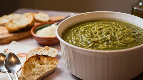 Italian Green Soup Minestra Verde With Pastina Recipe