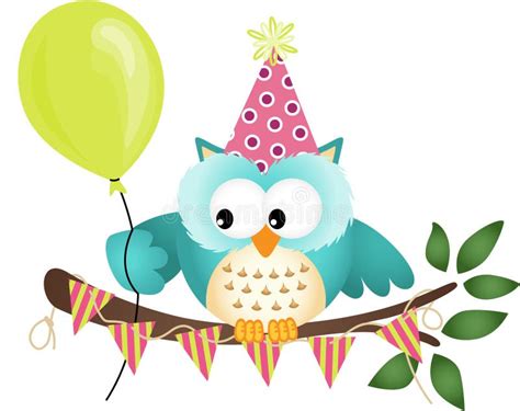 Owl Happy Birthday Stock Vector Illustration Of Card 33602952