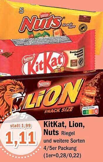 Kitkat Lion Nuts Riegel Angebot Bei Aktiv Irma