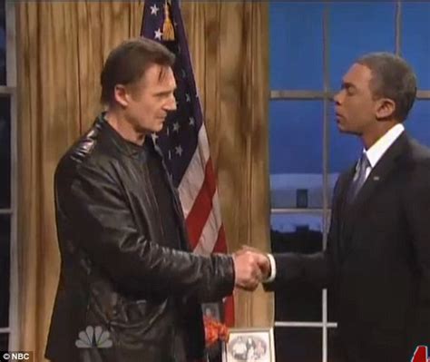 liam neeson shows obama how to be tough with putin in snl skit daily mail online
