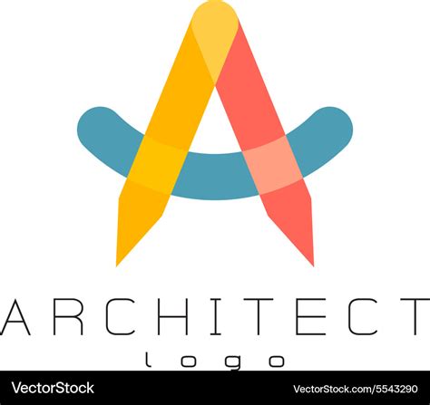 Letter A Architect Logo Royalty Free Vector Image