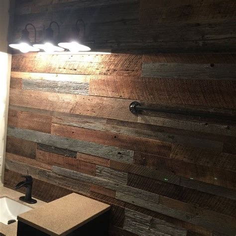 Reclaimed Wood Accent Wall Do It Yourself Diy Authentic Reclaimed Wood