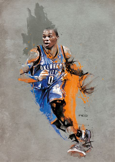 Nba players behance illust westbrook russell paul basketball player george chris kobe james character lebron illustrator curry stephen jordan photoshop. Russell WESTBROOK - NBA by neo-innov on DeviantArt