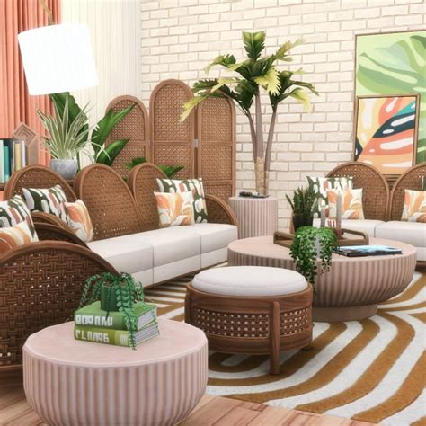 Bowed Contemporary Rattan Living By Peacemaker Ic Liquid Sims