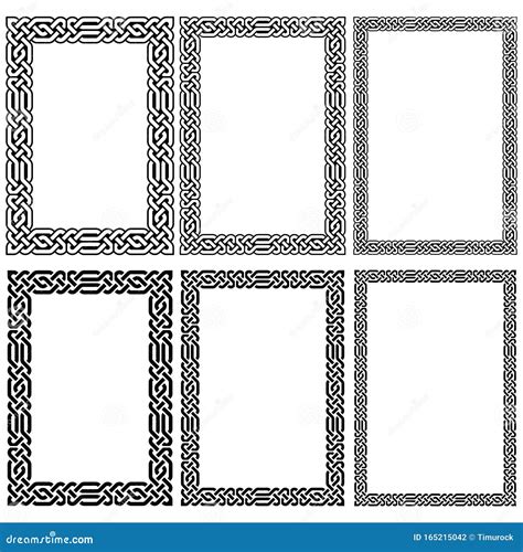 Collection Of Celtic Ornament Frames Stock Vector Illustration Of