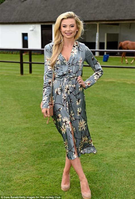 Georgia Toffolo In Floral Dress At Newmarket Festival Daily Mail Online