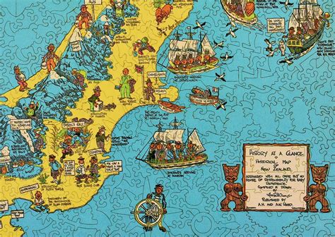 Click on above map to view higher resolution image. Historical Map of New Zealand - Wooden Jigsaw Puzzle ...