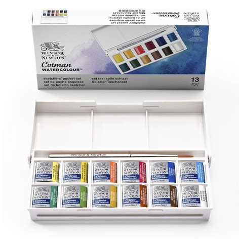 Winsor And Newton Cotman Watercolour Sketchers Pocket Set 12 Hp The