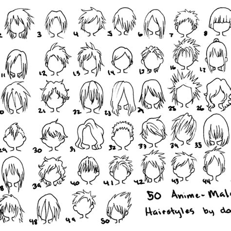Drawing Hairstyles Male Anime Hairstyles Art Reference Male Boditewasuch
